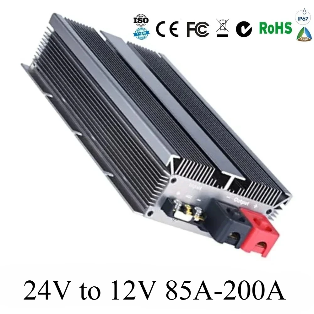 24V to 12V 85A-300A Step Down Converter 24 Volt to 12 Volt Regulator Voltage DC/DC Buck Transformer Power Supply Waterproof