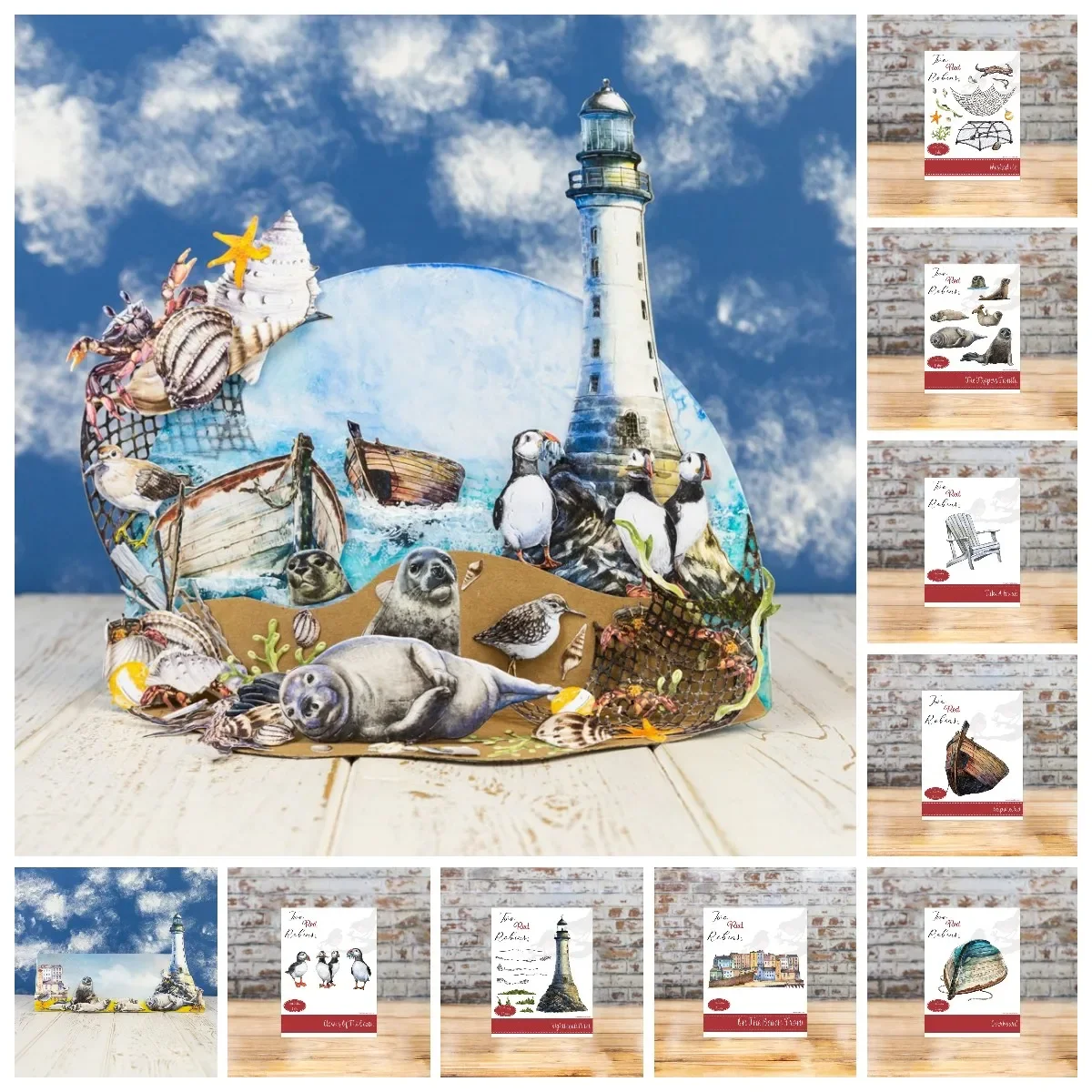 Exquisite Originality Seaside Scenery Series Metal Cutting Die Technology Card Making Template Manual DIY 2022 New