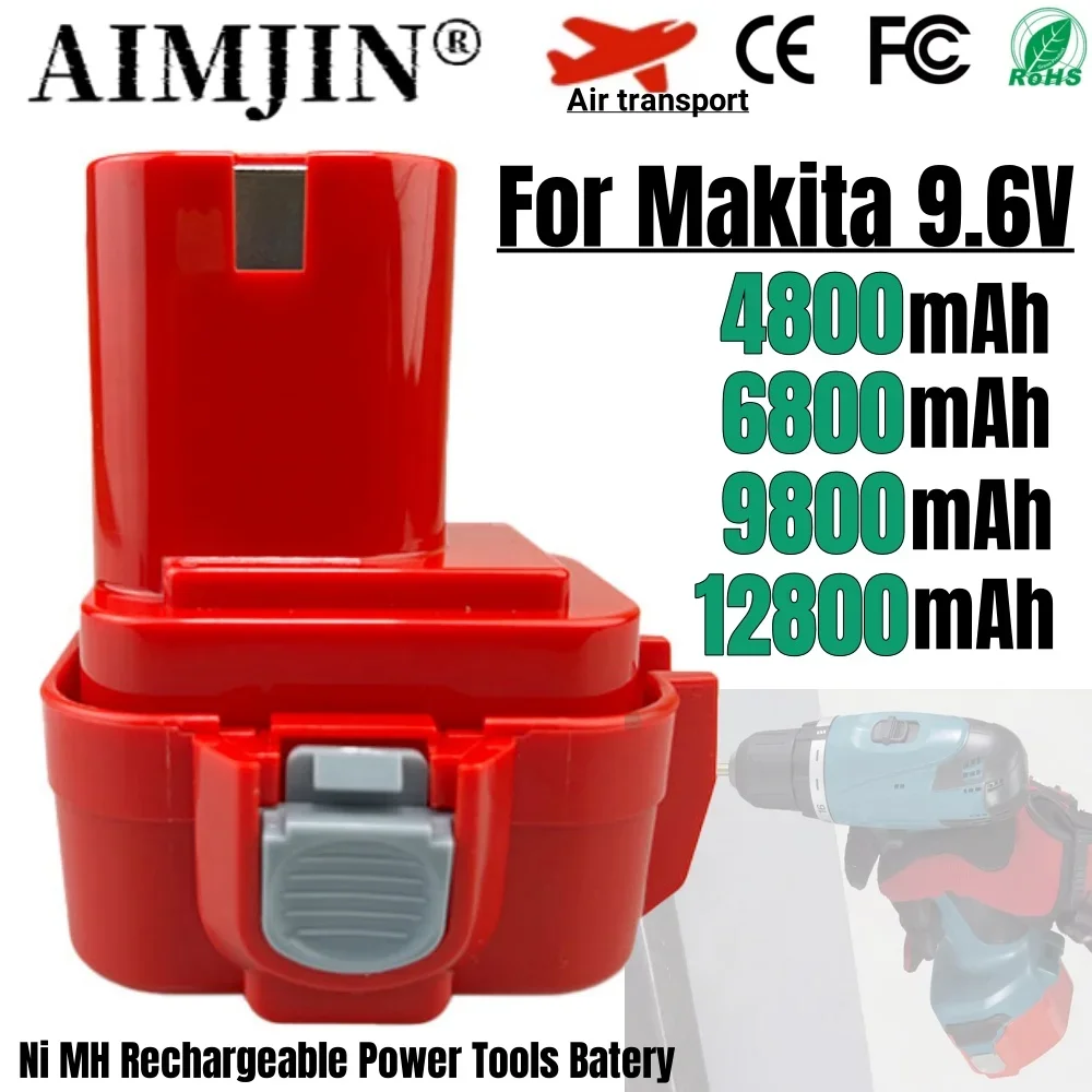 9,6 V para batería Makita 4,8/6,8/9,8/12,8AH batería recargable para Makita PA09 9120 9122 9134 9135 9135A batería de herramienta eléctrica de repuesto