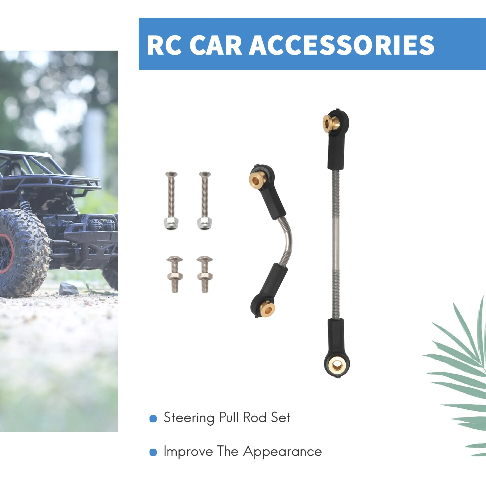 Servomoteur de nervure de direction pour WPL RC, pièces de mise à niveau les plus récentes, accessoires de voiture, B14, B24, B16, B36, C14, C24, C44, 1/16, 2 ensembles