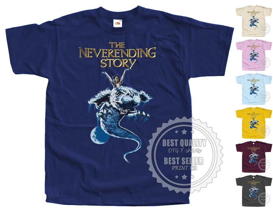 The Neverending Story T SHIRT V5 Movie Poster Deep Navy Blue All Sizes S to 5XL