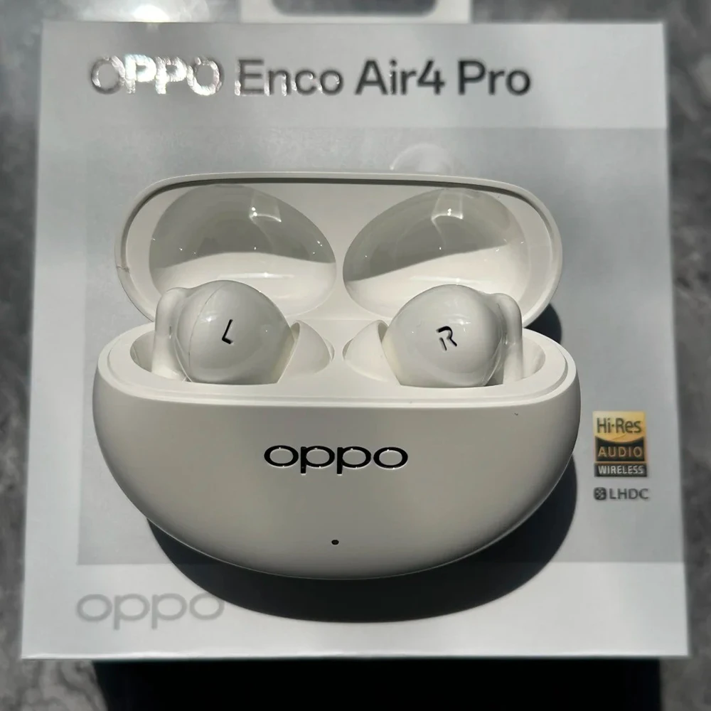 OPPO Enco Air 4 Pro TWS سماعة رأس لاسلكية 49dB نشط إلغاء الضوضاء سماعة بلوتوث 5.4 44 ساعة B عمر البطارية صحيح IP55