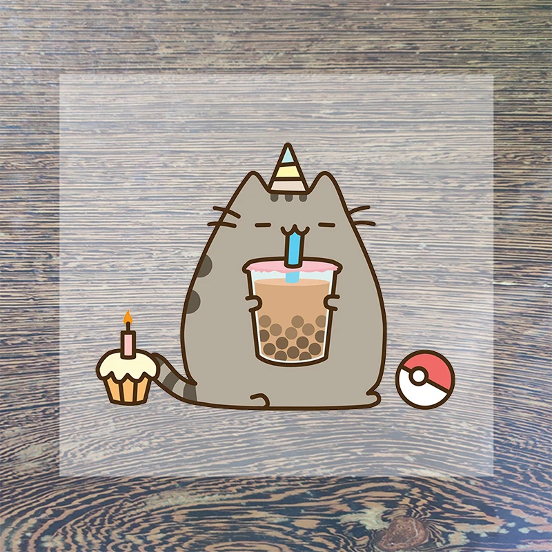 Pusheen Cat Iron on Patch Sticker Customization Stitch Patches Clothing T-shirt Birthday Kawaii Cartoon Anime Cute Fashion Gifts