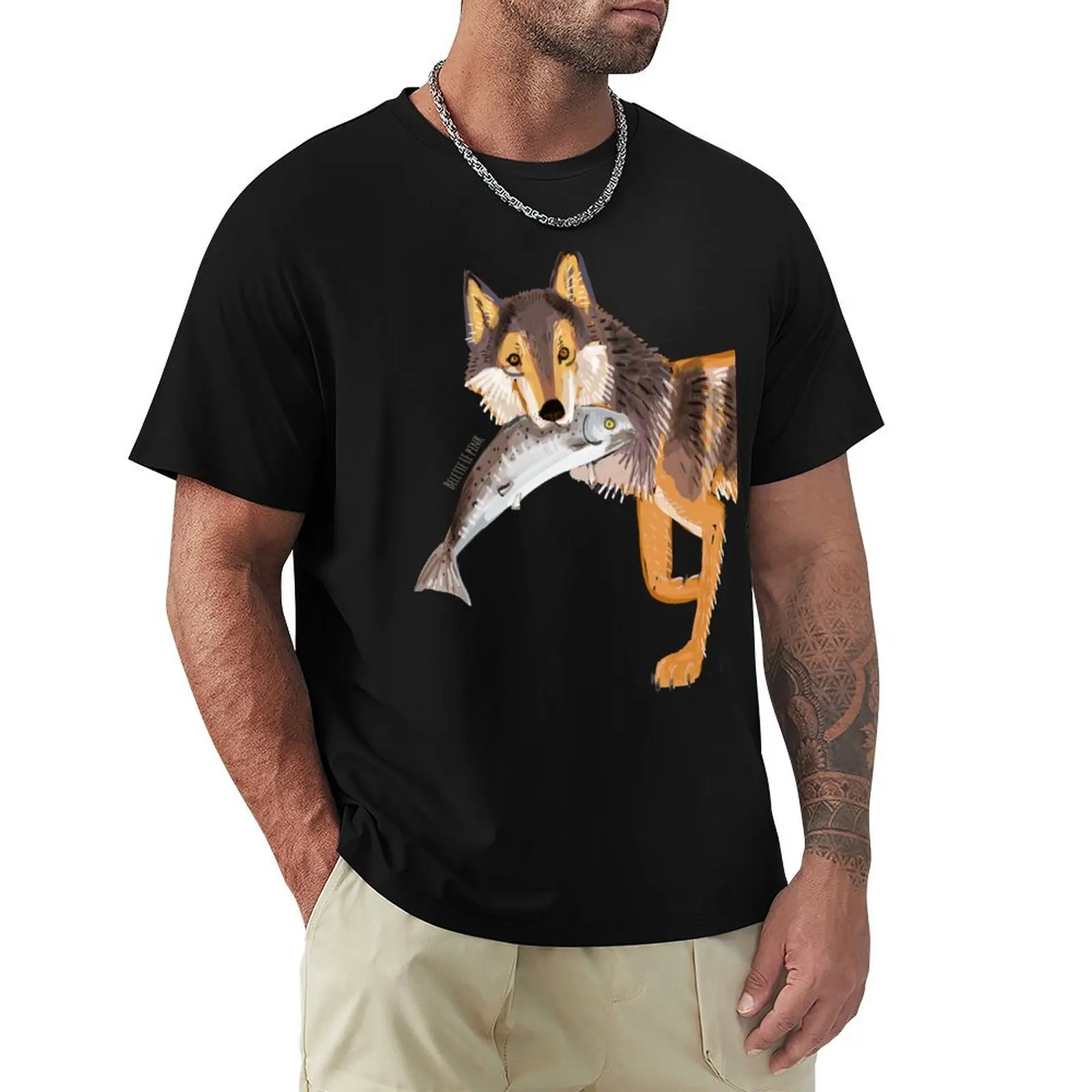 Totem Coastal wolf Vancouver Wolf T-Shirt Quick Dry Fishing T-Shirt