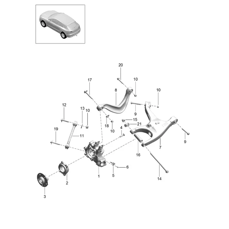 Wheel Speed Sensor Front Rear 95B927803A 95B927804A ABS Sensor for Porsche Macan 95B 2015-2020 95B 927 803 A 95B 927 804 A