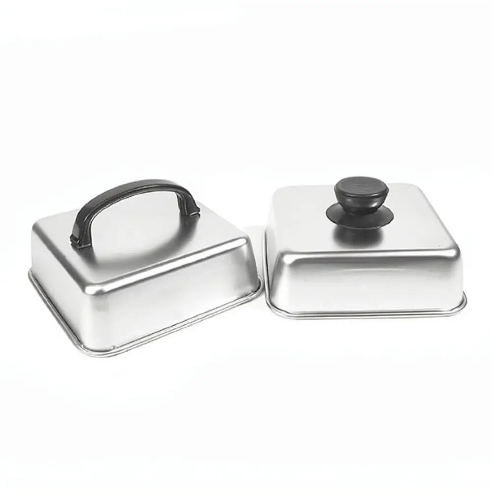 Stainless Steel Square Basting Dome For Griddle BBQ Steak Burger Cheese Melting Lid Kitchen Heat Concentrator