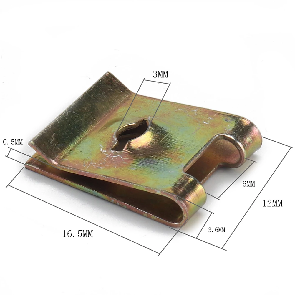 

160 Pcs U-shaped Reed Screw Set Nut Fastener Self Tapping Manganese Steel Car Body Plastic Decorations High Strength Elasticity