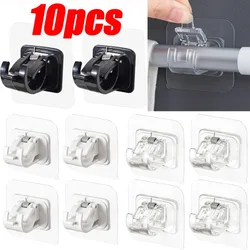 10/2pcs Curtain Rod Bracket Hooks Punch-free Self-adhesive Adjustable Curtain Rod Bracket Clamp Hook Home Bearing Curtain Hooks