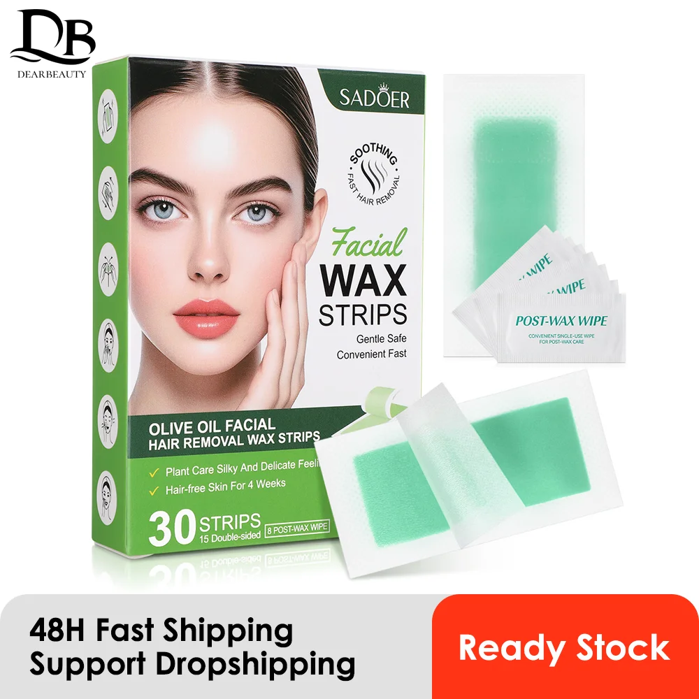 

Facial Hair Removal Wax Paper Eyebrow Upper Lip Toes Cheeks Beard Armpit Painless Professional Body Depilatory Wipe Sticker Kit