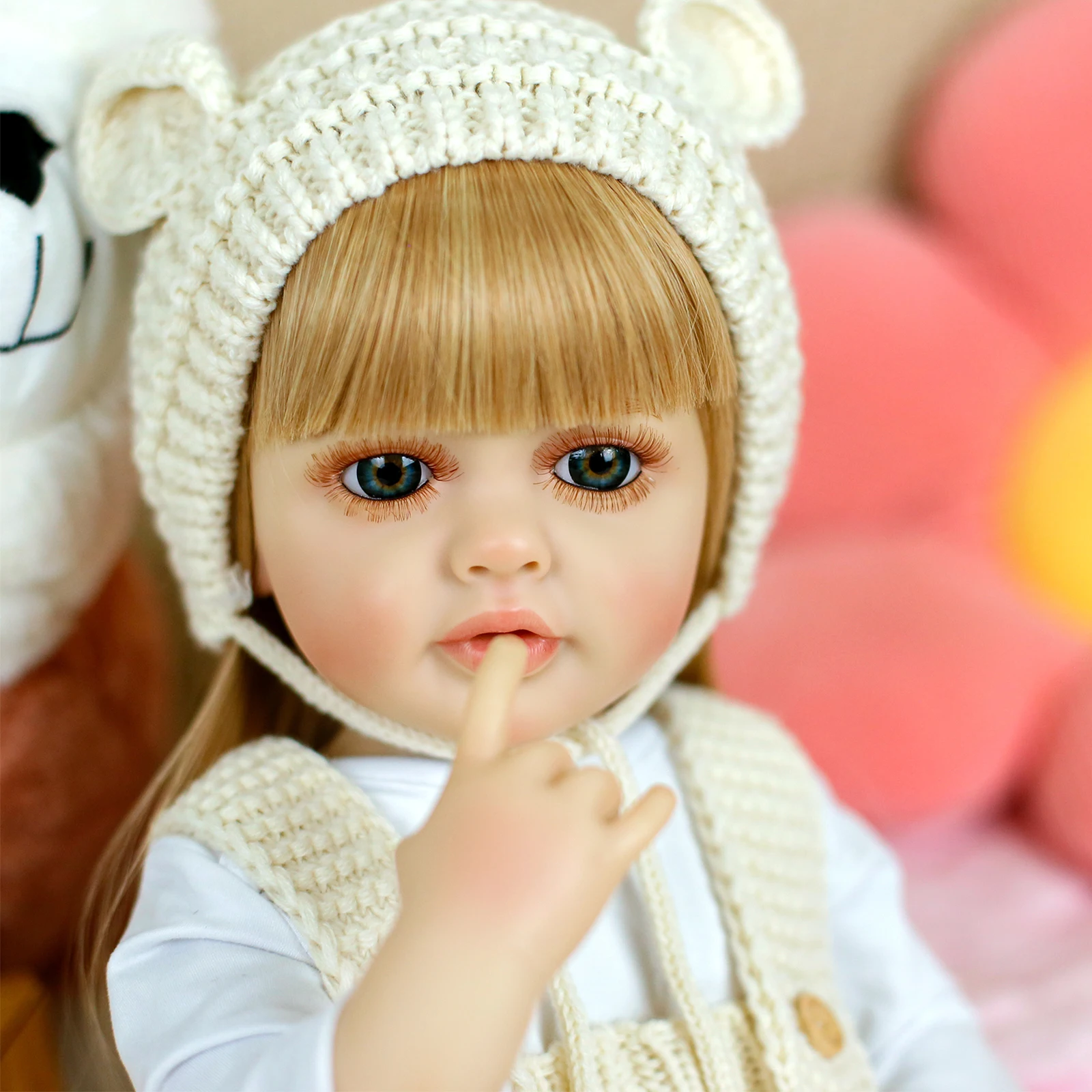 55CMリボーンドール 女の子 ベティ リアルなフルシリコンベビー ベベ ビニール新生児人形 プリンセス 幼児 おもちゃ 子供向け クリスマスプレゼント