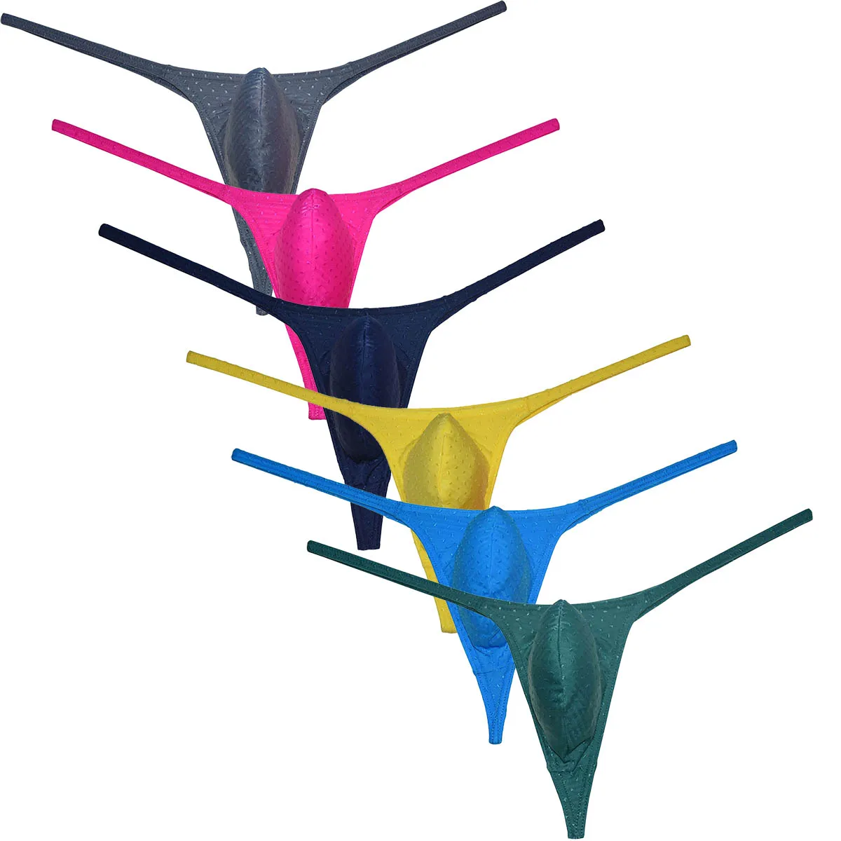 

Sexy Men's Solid Thong Contourerd Pouch Bikini Briefs Micro Tangas Slip Underwear T-Back G-string for Men Lingerie Sissy Panties