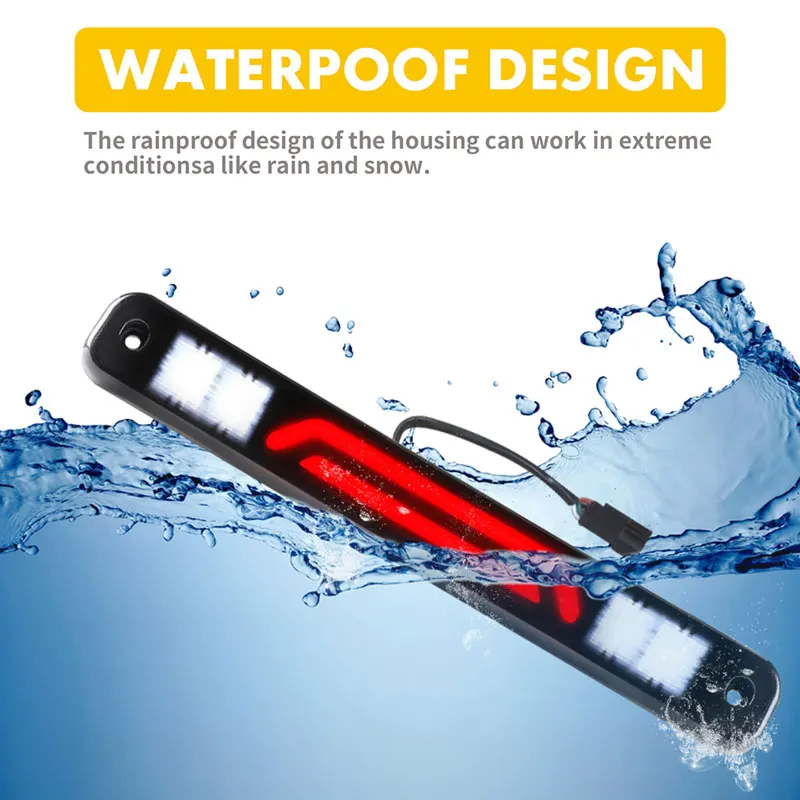 LED affumicato 3RD Terza luce di carico del freno per Chevrolet C1500/K1500 Silverado 1988-1998 Indicatore di direzione della lampada di arresto a montaggio alto