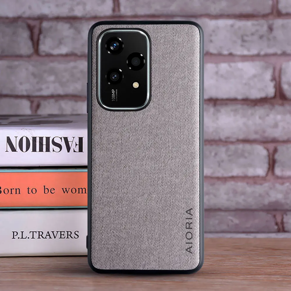 Case for Honor 400 200 Lite Pro Smart 5G coque Luxury textile Leather skin phone cover funda for huawei honor 400 lite case capa