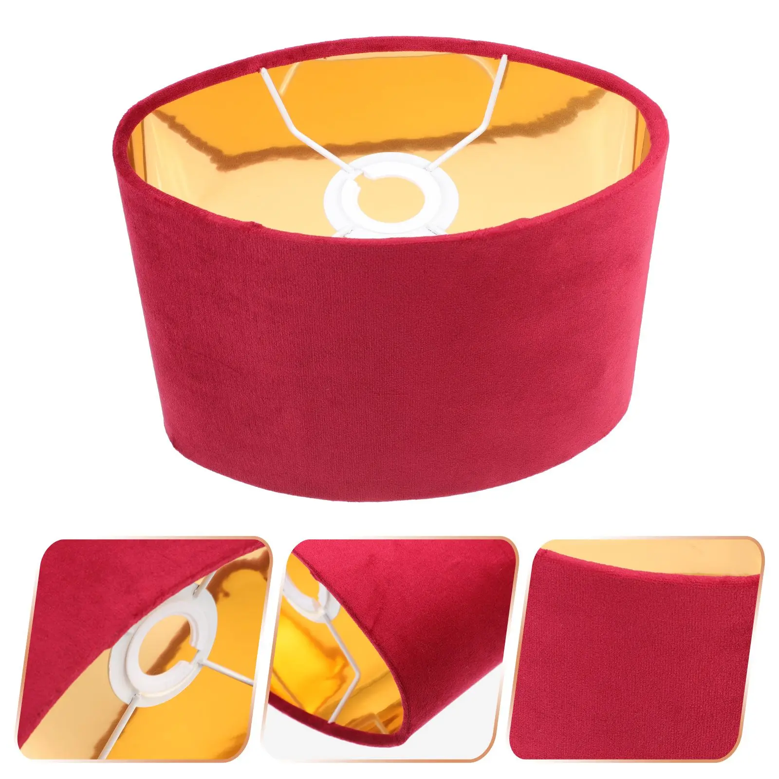 Oval Table Lamp Cover Shades Simple Cloth Lampshades Desk Beaded Frame Light Small Desktop Dustproof Practical Long Lasting