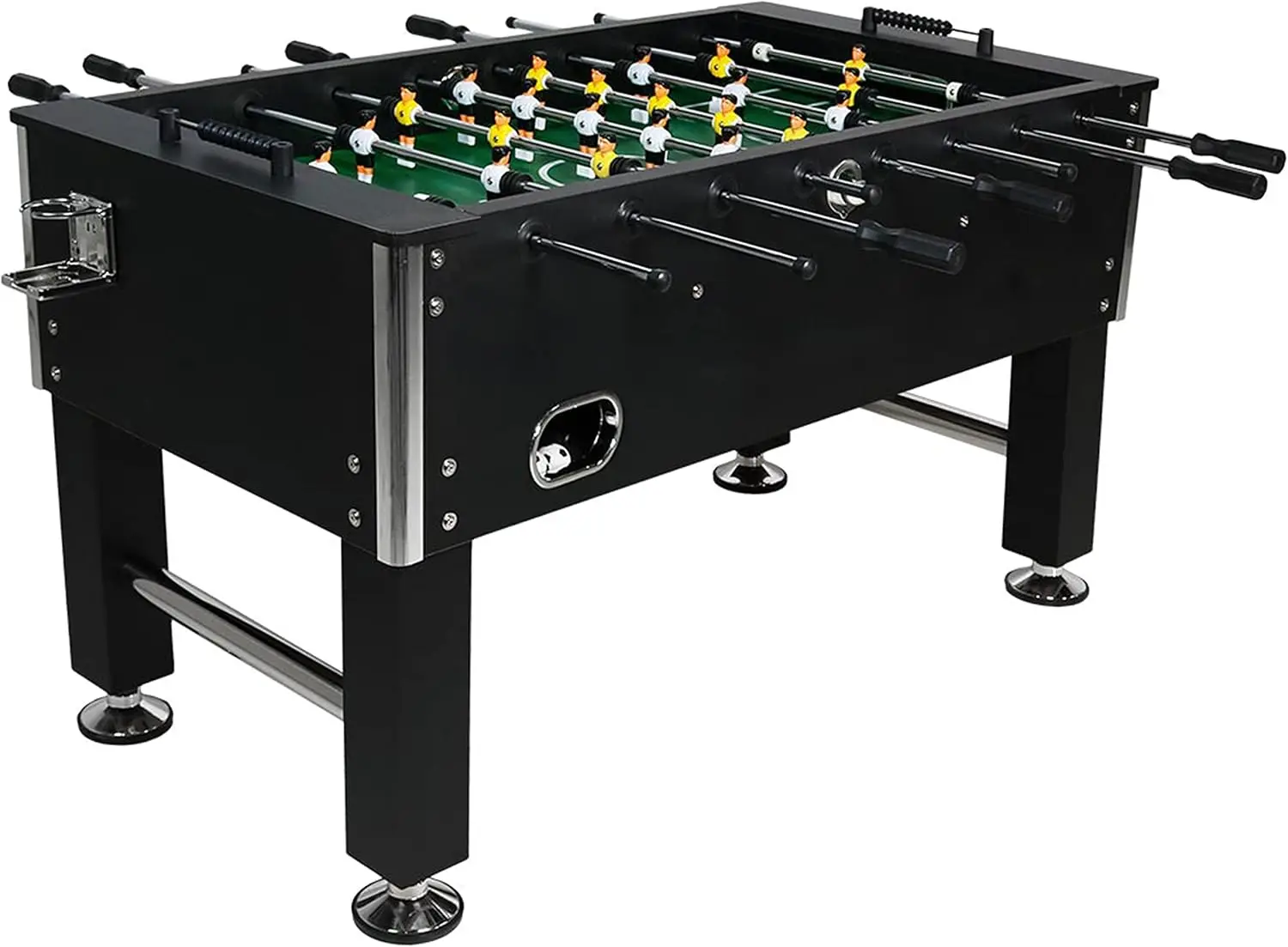 55-Inch Foosball Table Adult Size - Soccer Table with Chrome Plated Steel Rods - 2 Drink Holders - 4 Leg Levelers