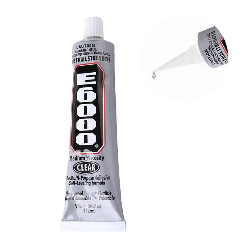 E6000 Borracha de vedação automotiva, cola adesiva instantânea, ferramenta para pintura diamante, strass, art dotting