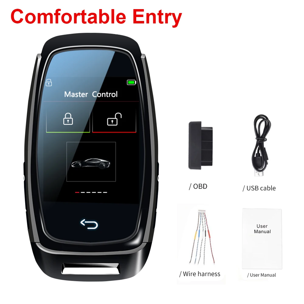 CF920 Gemodificeerde Universele Afstandsbediening Display Smart LCD Sleutel Comfortabele Entry Auto Lock Keyless Go Voor Audi/BMW/Ford/Mazda/Toyota/KIA