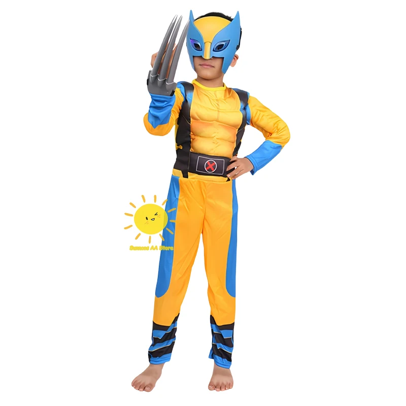 BEAST KINGDOM Black Panther Wolverine Cosplay Costumes James Howlett Props Theme Funny Mask Claws Halloween for Children Gift