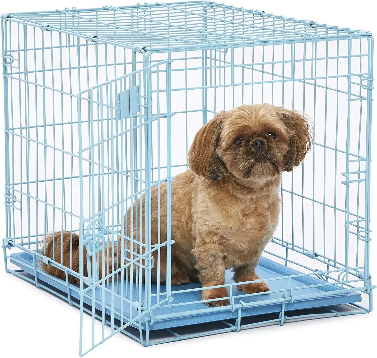 

Divider Panel, Floor Protecting 'Roller' Feet & Leak Proof Plastic Tray, 24L x 18W x 19H Inches, Small Dog Breed