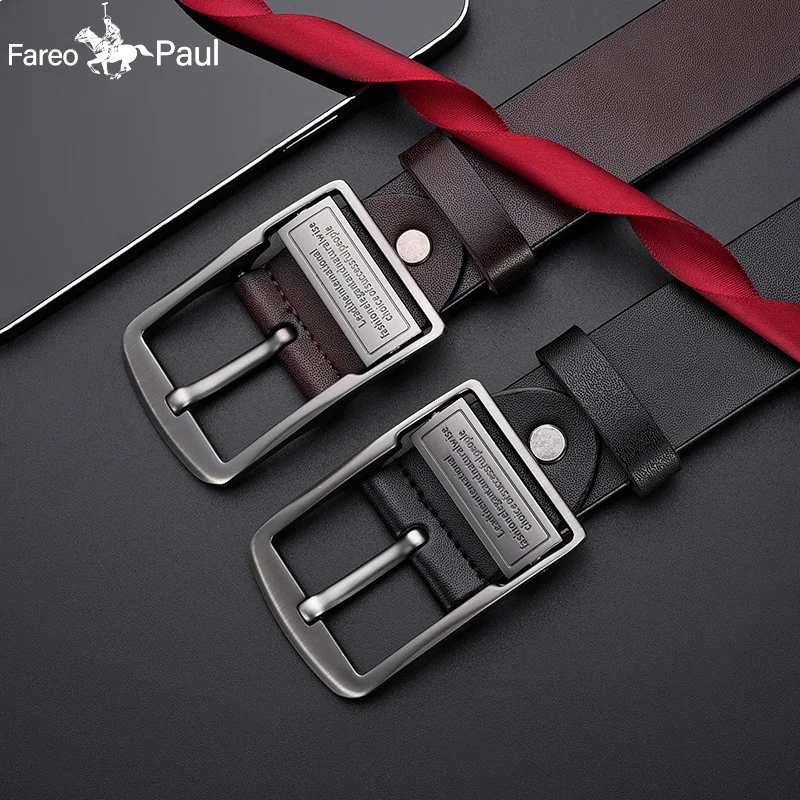 Neue Leder Rindsleder herren Gürtel Mode Metall Legierung Pin Schnalle Erwachsene Luxus Marke Jeans Business Casual Taille Männlich Strap Marke – Detail 3