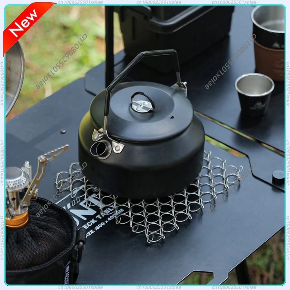 Outdoor Spring Insulated Mat 304 Stainless Steel Coaster Anti-scald Table Mat Heat-Insulating Pad for Hot Dishes Pots and Pans