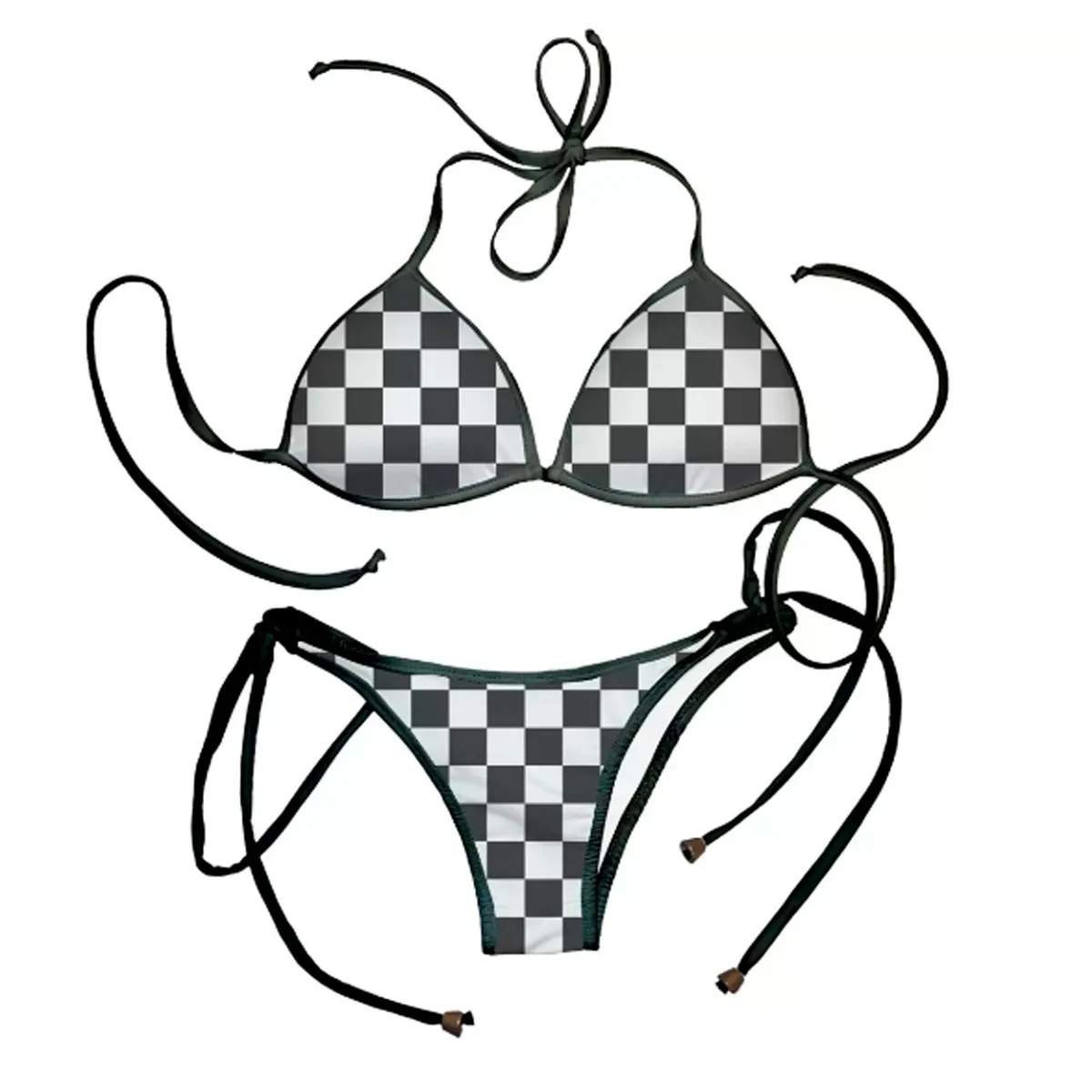 Neuer Dreieck-Bikini, rückenfrei, neuer sexy heißer Damen-Badeanzug mit hochwertigem 3D-Druck, Strand-Sommer-Badeanzug B6