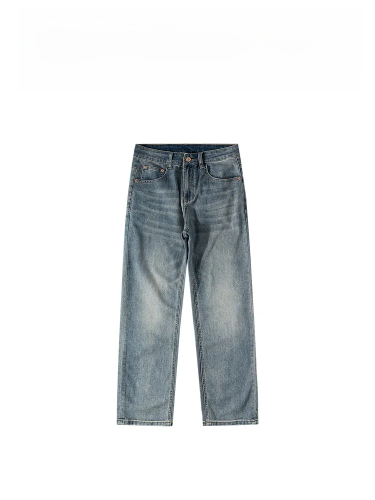 

Trendy Casual Men's Long Jeans Straight Leg Pants Spring Summer Autumn Faion Urban Cotton Polyester Blend Breathable Fit