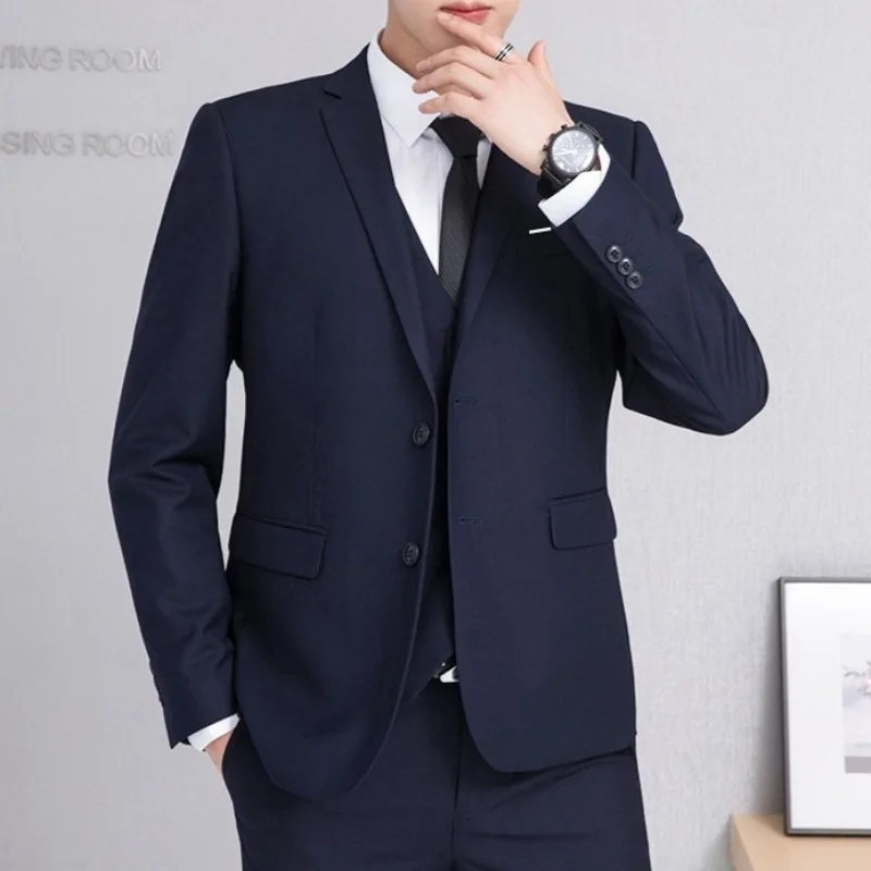 New Slim Blazer Men's Business Formal Suit Jacket Korean Workwear Party