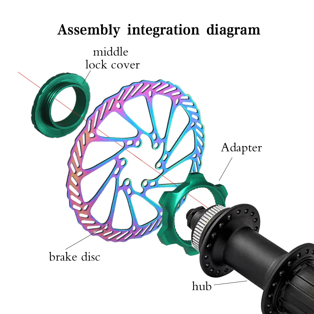 MTB Bike Centerlock To 6-Hole Adapter Mountain Bike Hub Center Lock Conversion 6 Bolt Disc Brake Rotor Cycling Accessoires Parts