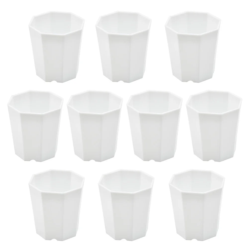 10pcs Plastic For Mini Flower Pots for Succulent Planting Cacti Arrangements and Small Greenery Displays with Bottom Drainage