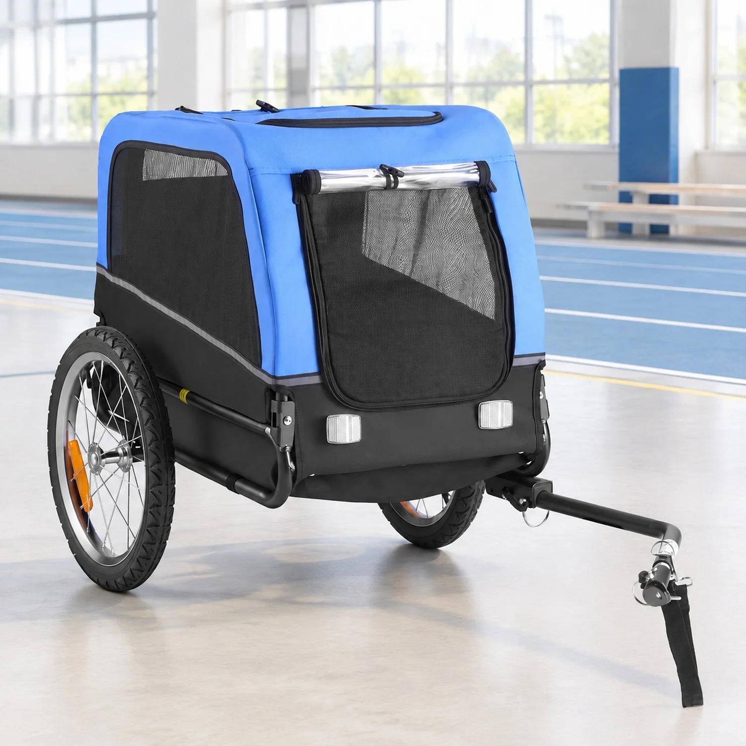 Dog Bike Trailer, Supports up to 66 lbs, Pet Cart Bicycle Carrier for Small & Medium, Easy Folding Frame with Quick Release