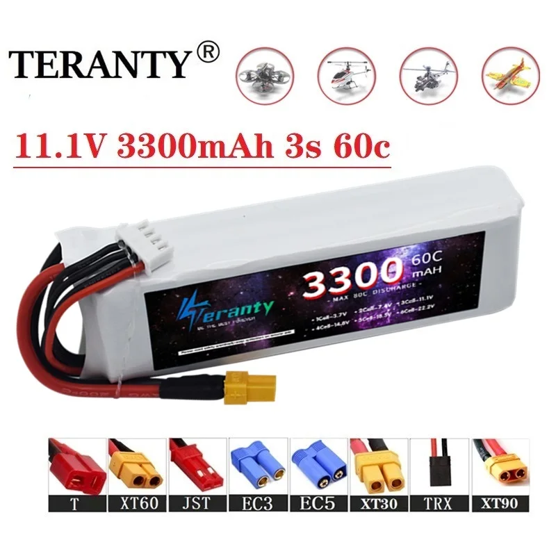 60C 11.1v 3300mAH bateria Lipo XT60 dla samolotu RC Quadcopter samochód wyścigowy dron zdalnie sterowany 4WD części zamienne 3S bateria