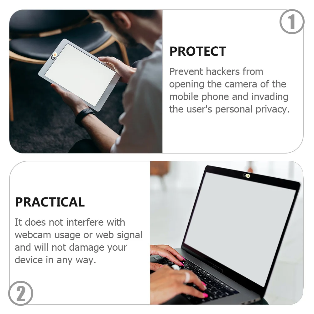 

6Pcs Laptop Webcam Cover Slide Privacy Ultra Thin Webcam Anti-Hacking Shield Protectors for Pc