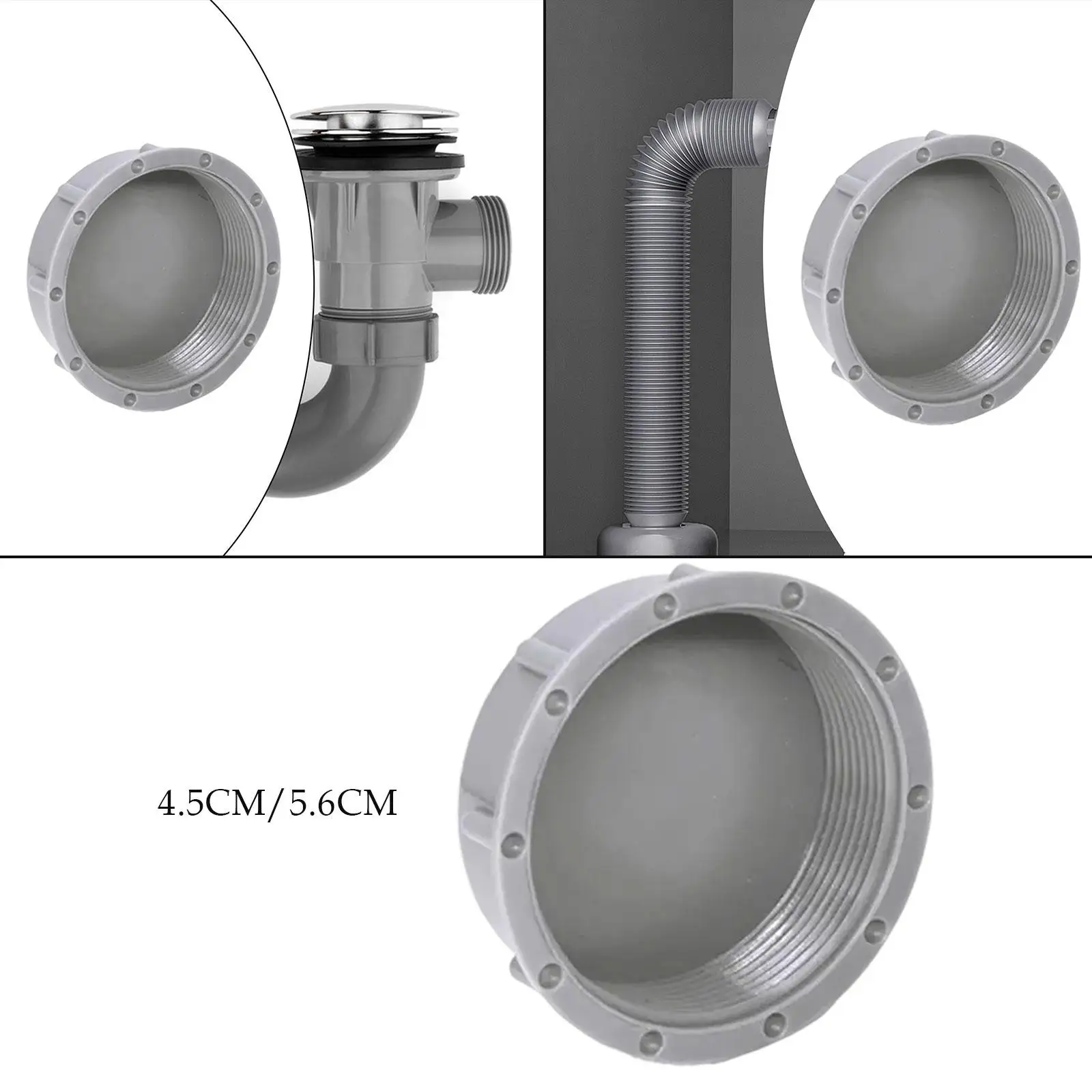 Kitchen Sink Waste Pipe Blanking Cap Replacement Part Blanking Plug for Pipes End Household Balcony Washroom Dishwasher Machine
