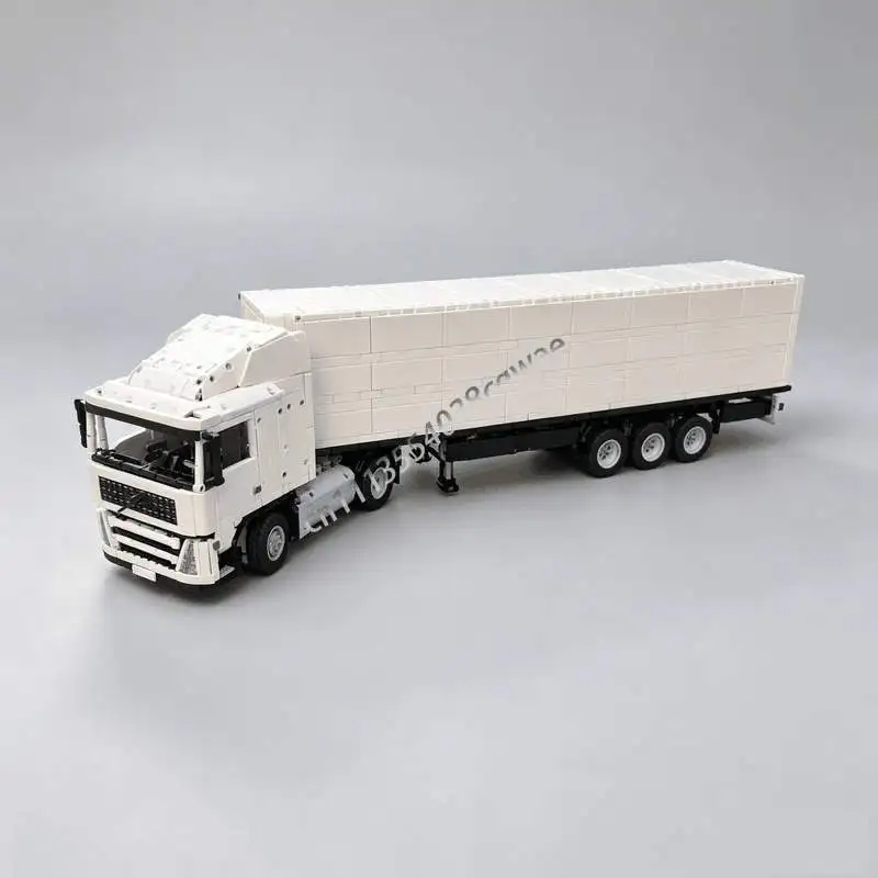 4268PCS Technical Heavy Container Semi Trailer Truck Custom Building Blocks Model Assembly Educational Collection Festival Gift