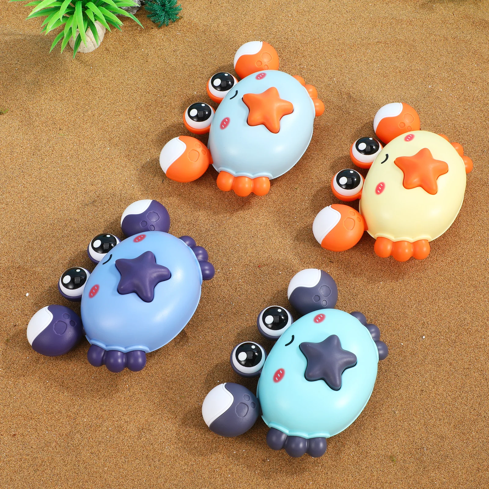 

4Pcs Children Pull Back Crab Cars Press to Go Interactive Light Crawling Baby Crabs Goodie Bag Stuffers Classroom Prizes
