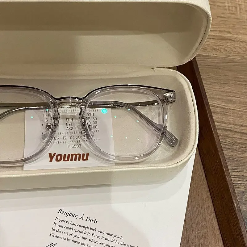 0 ~ -6,0 Myopiebrille Blaulichtbeständige flache Brille Ovale Harzlinsen Herren Computer Optische Brillen Unisex – Detail 10