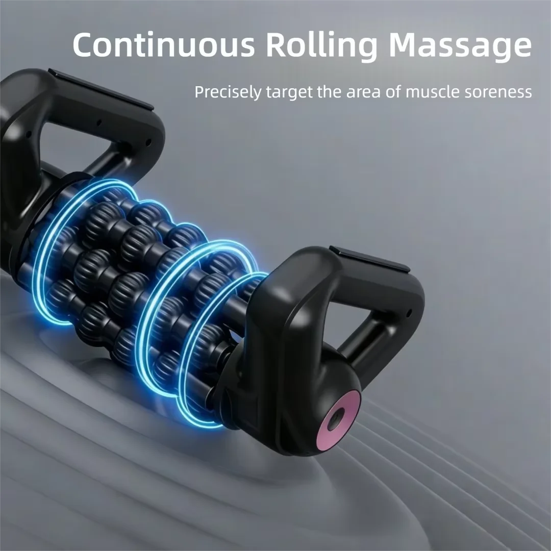 Multifunctional Electric Rolling Massager Shaft Whole Body Muscle Relaxation Automatic Yoga Column Roller for Deep Tissue Relief