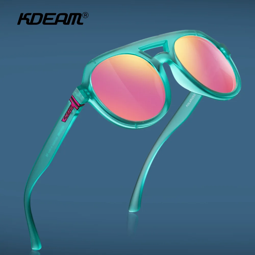 KDEAM Brand 2025 New Polarized Sunglasses Women Men Fashion Round Design Outdoor Driving Sun Glasses UV400 gafas de sol mujer