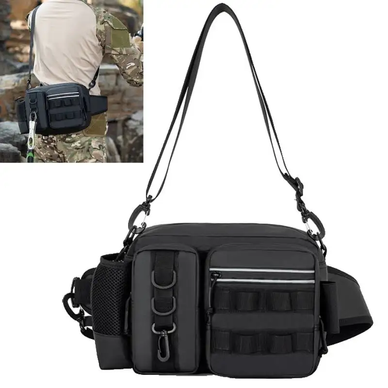 Tactical Chest Molle Backpack Fishing Luya Gear EDC Rod Storage Bag Outdoor Hunting Camping Crossbody Waist Trekking Rig Pouch