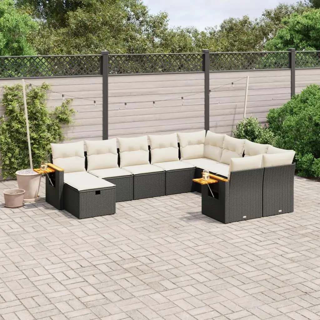 

Luxurious Black and Cream White Sofa Set Modern Living Room Furniture Comfortable Couch Stylish Home Decor