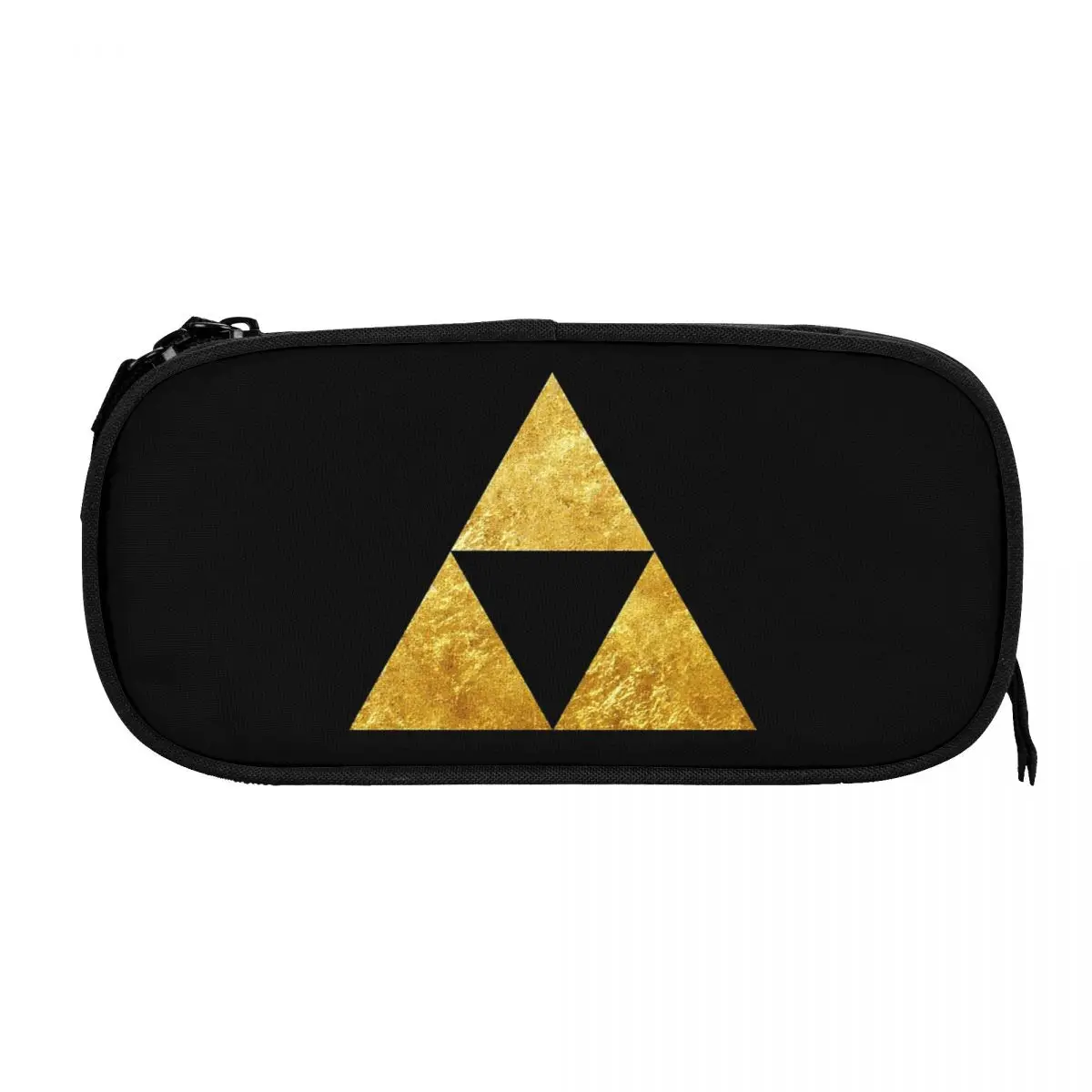 حافظة أقلام زيلدا برمز Triforce الذهبية لهدايا الطلاب، صندوق أقلام رصاص، حقيبة تخزين كبيرة، حامل قلم رصاص