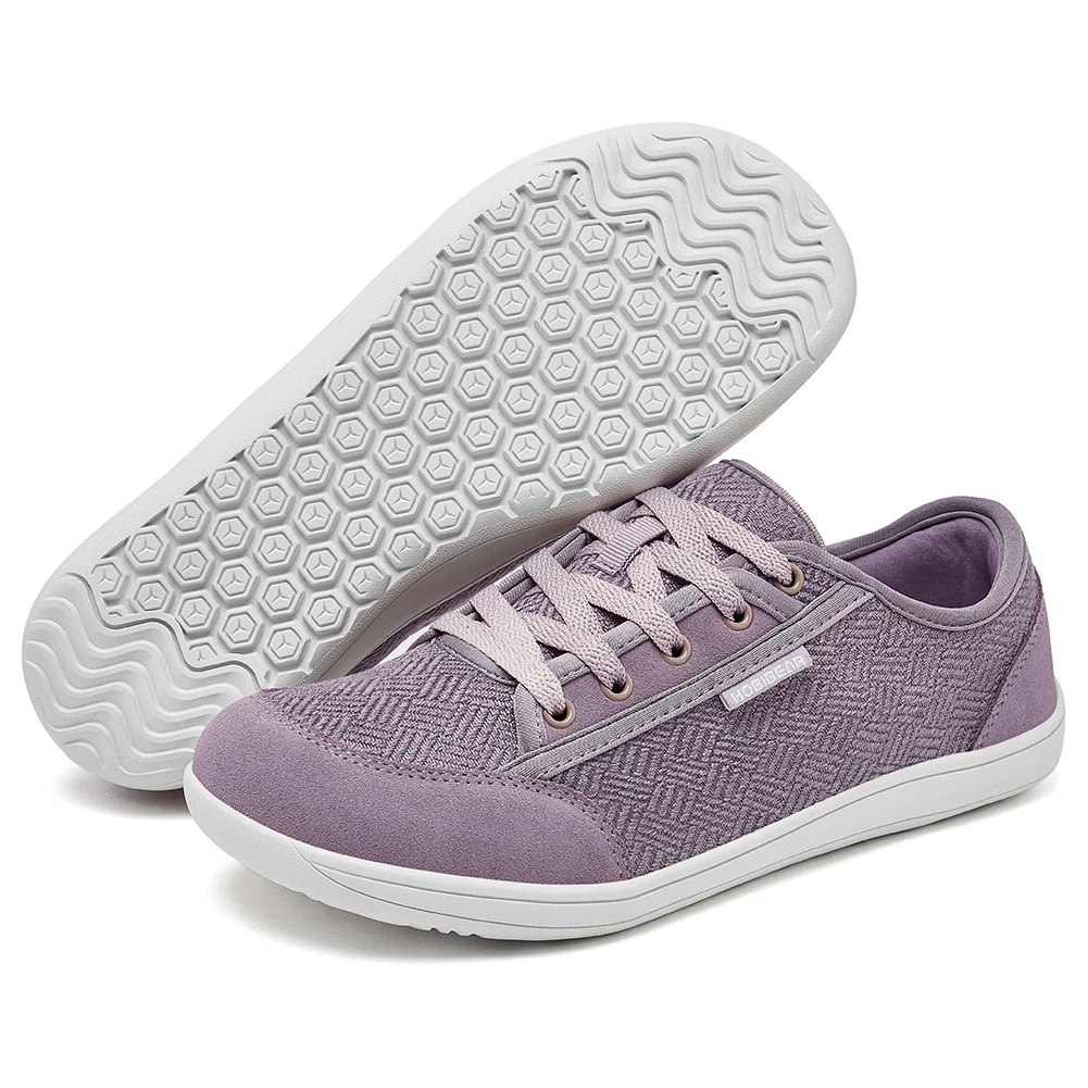HOBIBEAR Barfußschuhe für Damen und Herren | Null-Sprengung | Breite Zehenpartie | Minimalistische Schnürschuhe aus Rindsleder_voghion.com