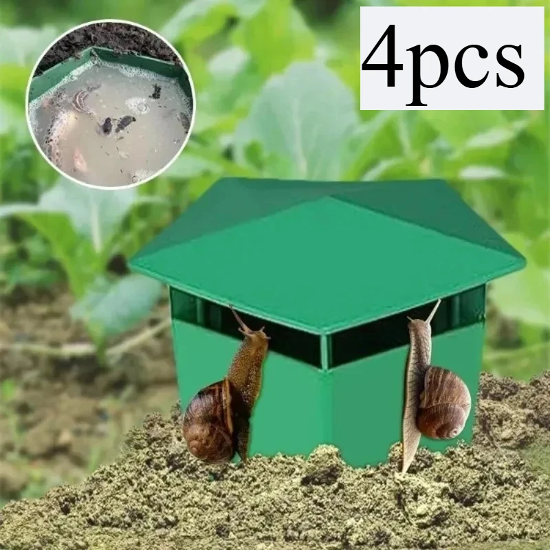 4Pcs Snail Trap - Reusable Slug Catcher for Garden & Farm, Plant Protector Repellent for Vegetables, Fruits & Flowers, Easy-Use