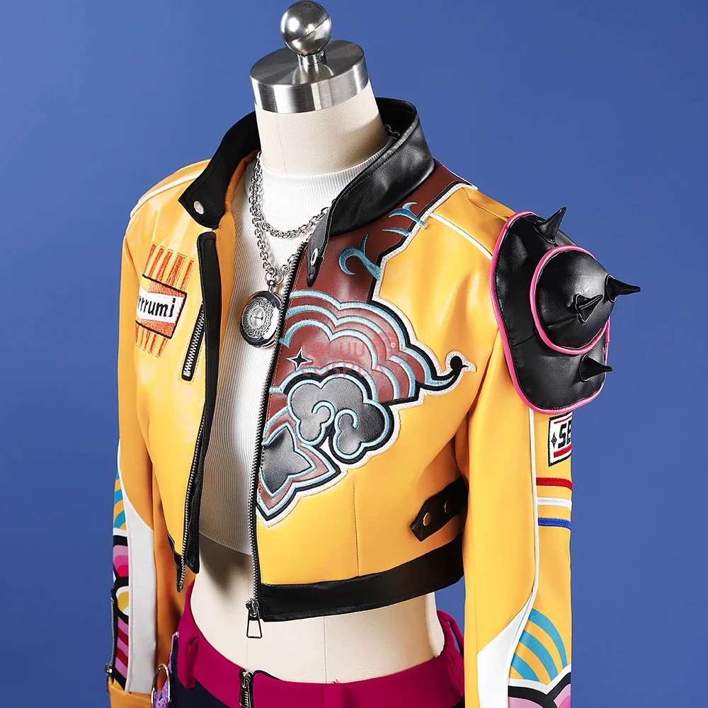 SBluuCosplay Kpop Huntrix Rumi Strój Cosplay Demon Hunters Rumi Peruka Cosplay