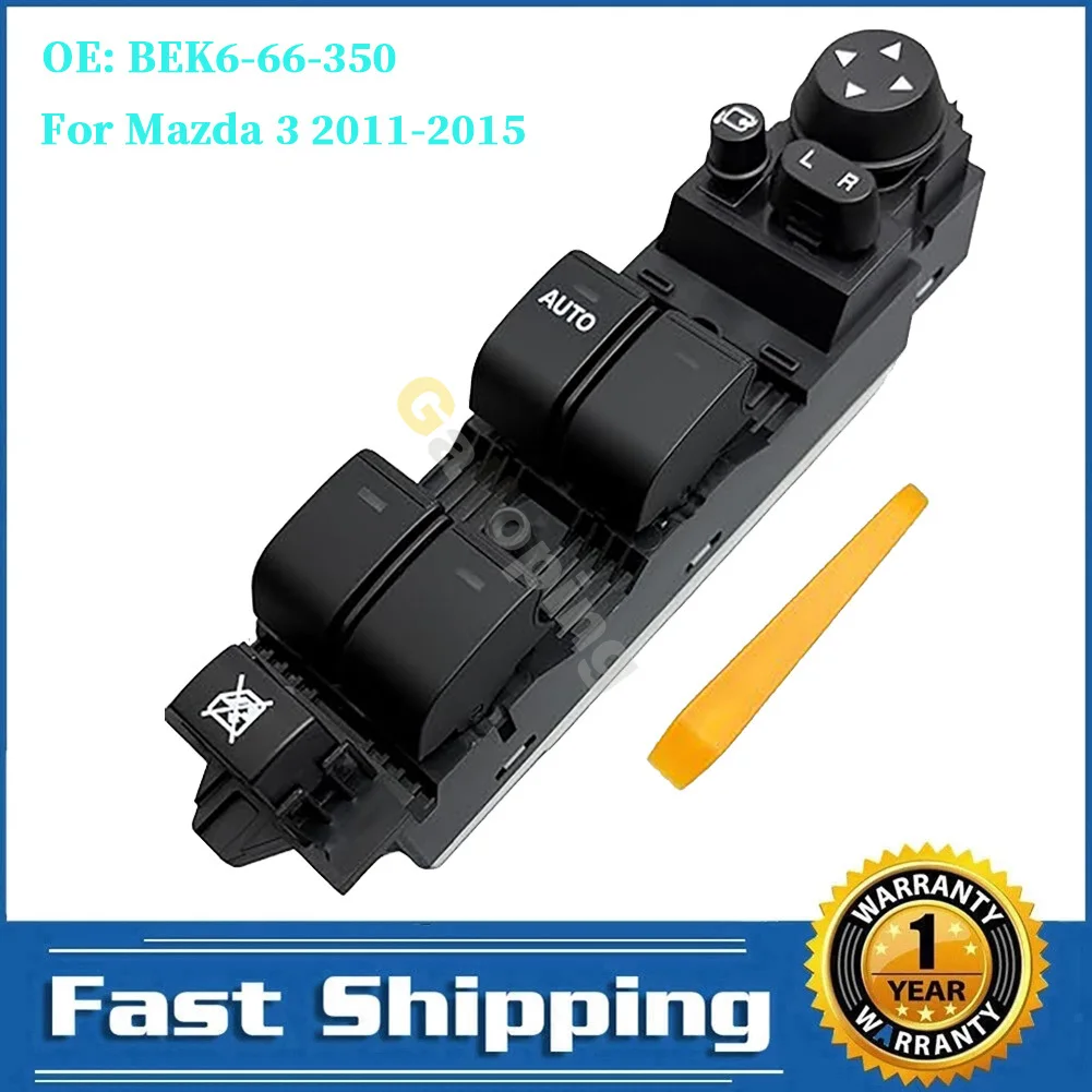 

For Mazda 3 2011 - 2015 Front Left Electric Window Control Switch Glass Lifter Button Car Accessories Parts BEK6-66-350 26 Pins