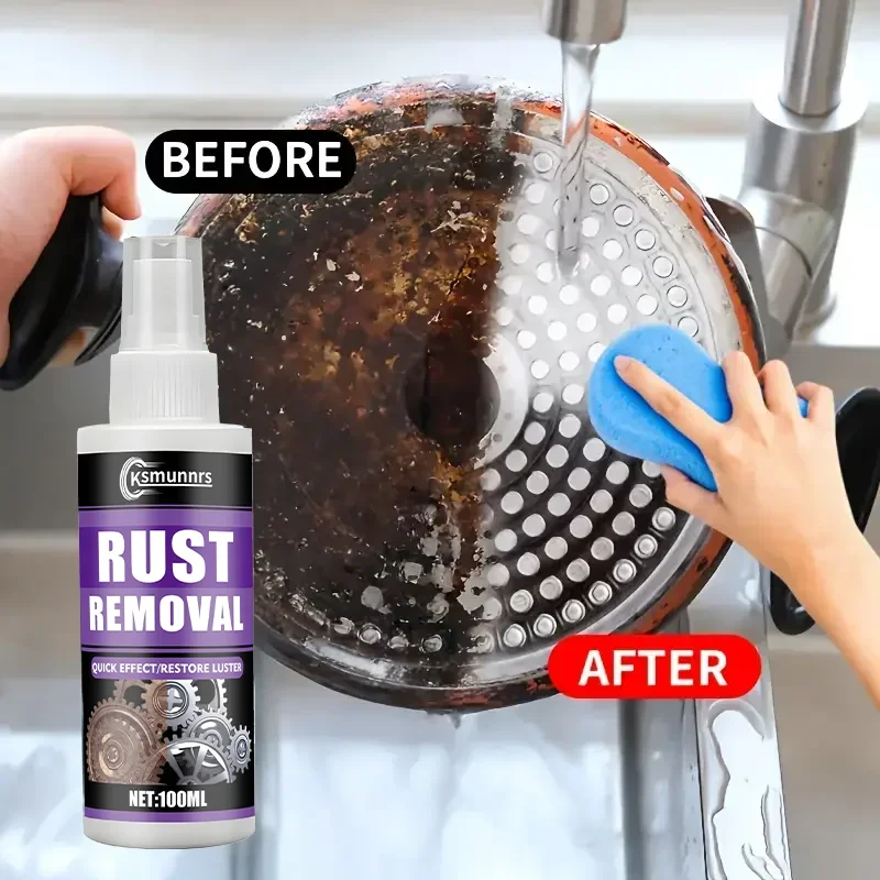 New Rust Remover Spray: Iron Powder Formula, penetrating cleaner/stripper, metal/chrome restorer. For iron surfaces only