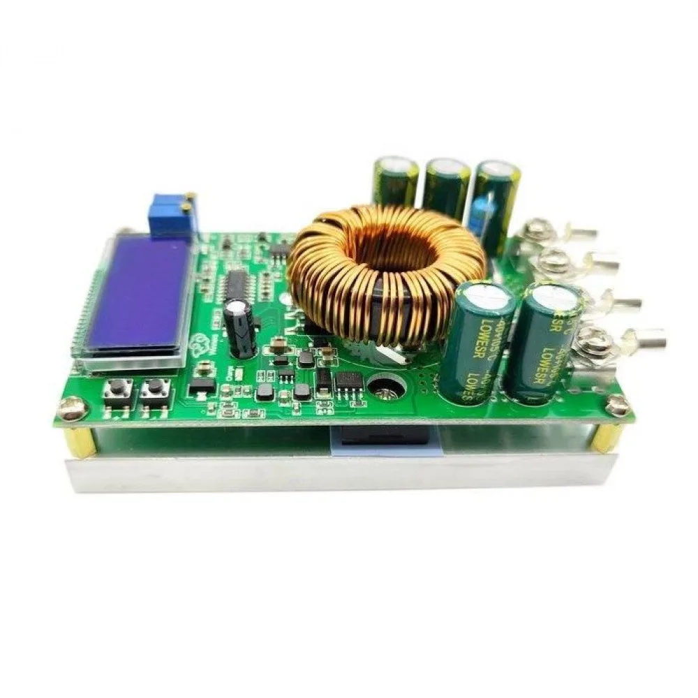 

Регулируемый понижающий преобразователь напряжения 20А с постоянным напряжением и постоянным током, модуль с двойным ЖК-дисплеем