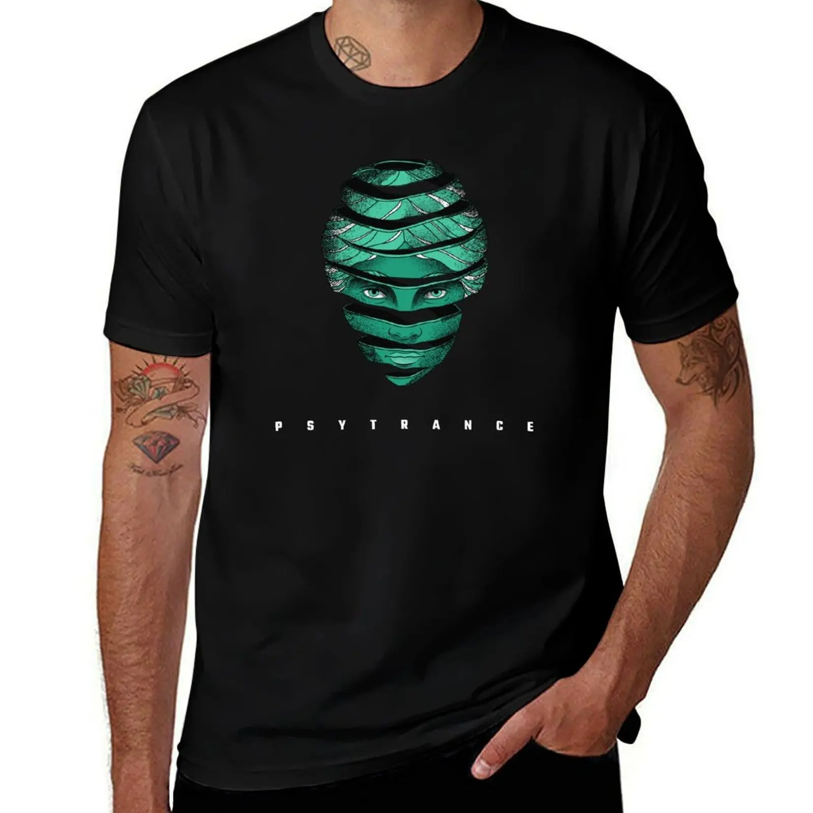 Psytrance Head Dance Music T-Shirt Soft Anti-Shrink Cotton Tee
