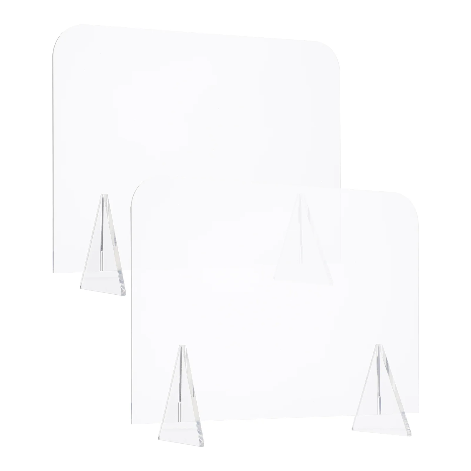 2 Pcs Acrylic Message Board Decorative Writing Boards Household Note Memo Frameless Clear Transparent Office